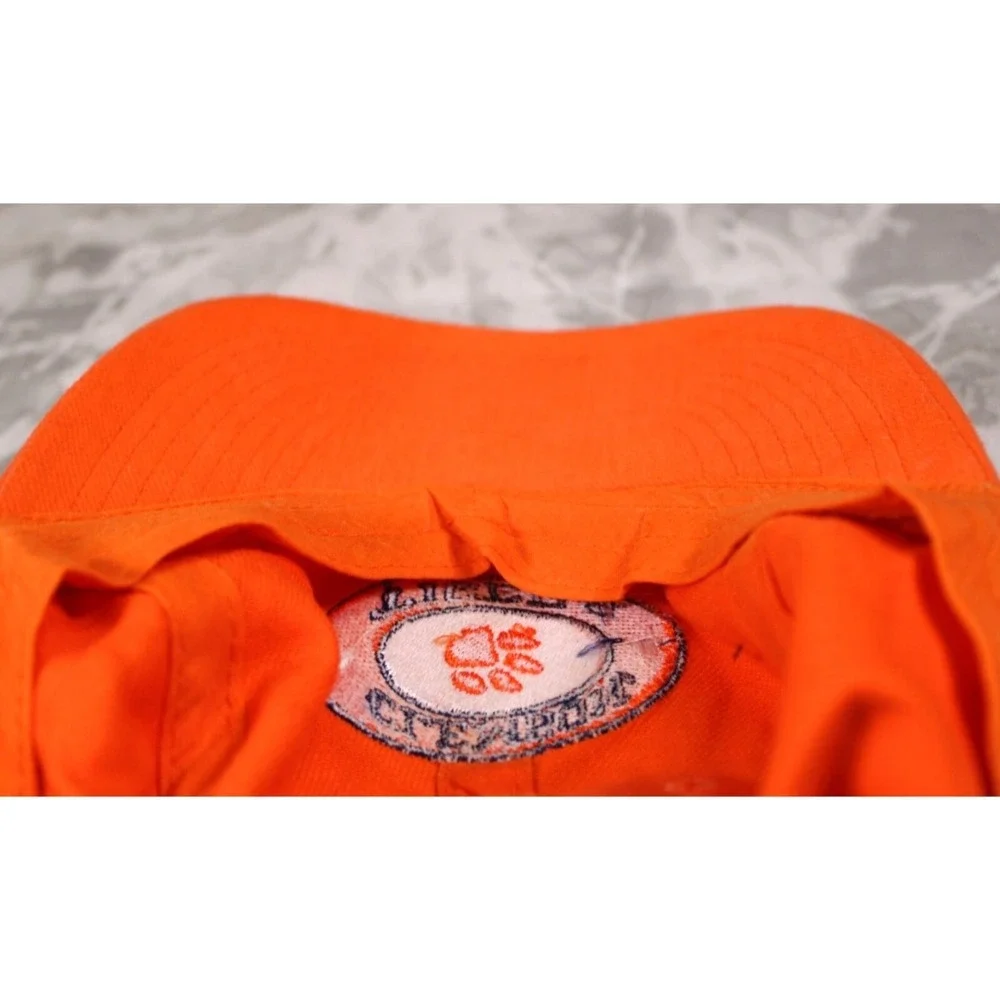 CLEMSON TIGERS Spell Out Hat Cap Orange Tiger Paw Logo Cobra Adjustable StrapBac